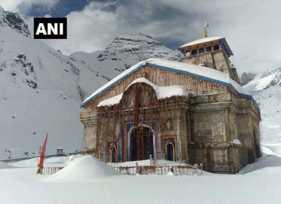 Snowfall in kedarnath